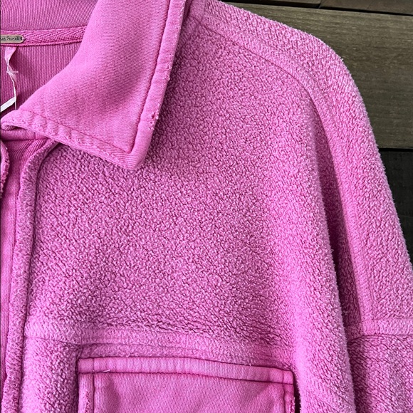 NWT Free People Women's Ruby Jacket Shacket in Pink Envy Size Large - Picture 4 of 9